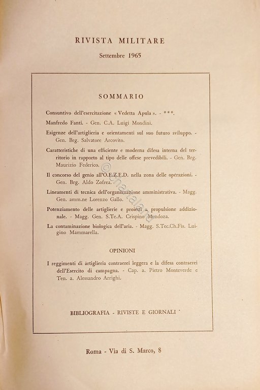 Rivista Militare - Anno XXI - N. 9 - Settembre …