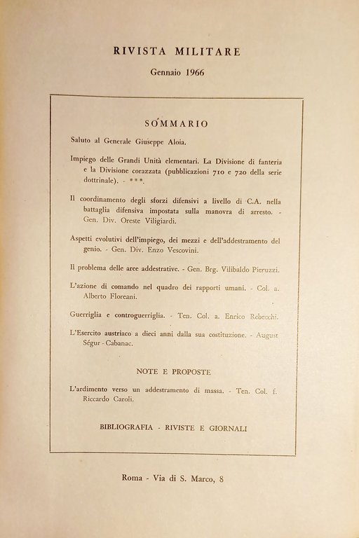 Rivista Militare - Anno XXII - N. 1 - Gennaio …