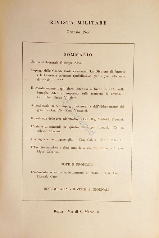 Rivista Militare - Anno XXII - N. 1 - Gennaio …