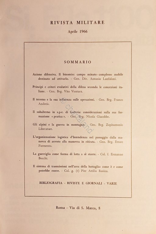 Rivista Militare - Anno XXII - N. 4 - Aprile …