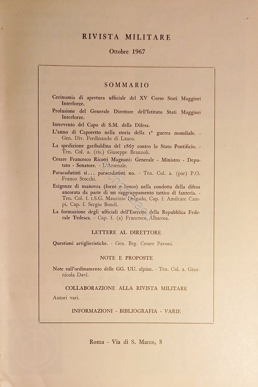 Rivista Militare - Anno XXIII - N. 10 - Ottobre …