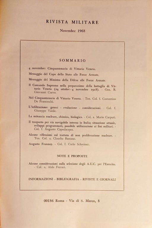 Rivista Militare - Anno XXIV - N. 11 - Novembre …