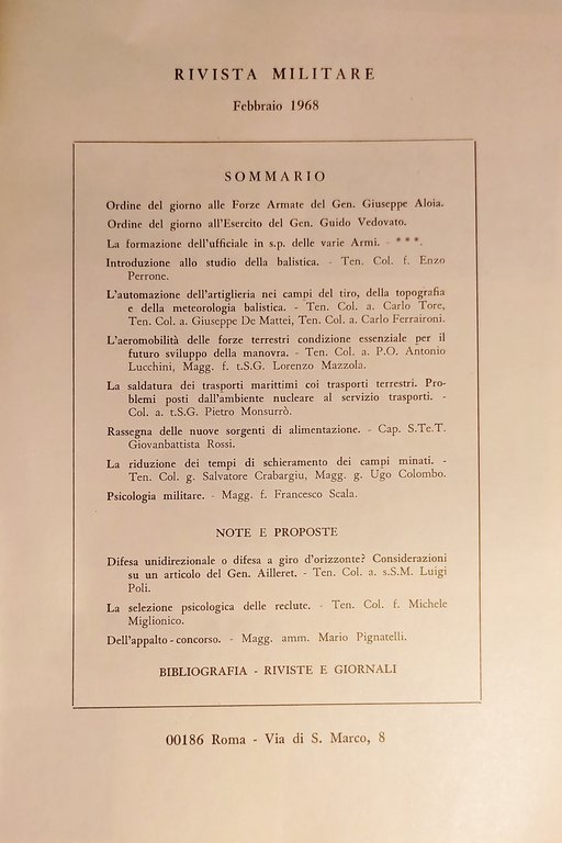 Rivista Militare - Anno XXIV - N. 2 - Febbraio …