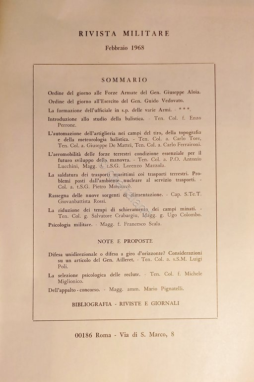 Rivista Militare - Anno XXIV - N. 2 - Febbraio …