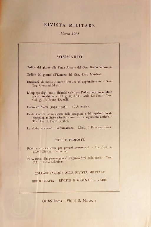 Rivista Militare - Anno XXIV - N. 3 - Marzo …