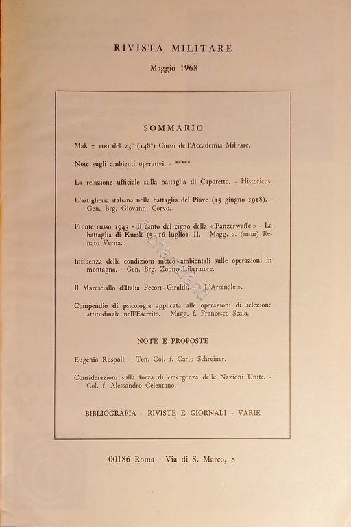 Rivista Militare - Anno XXIV - N. 5 - Maggio …