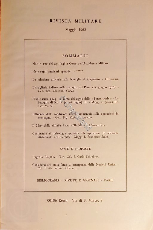 Rivista Militare - Anno XXIV - N. 5 - Maggio …