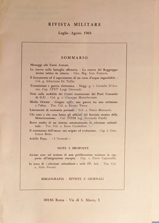 Rivista Militare - Anno XXIV - N. 7-8 Luglio - …