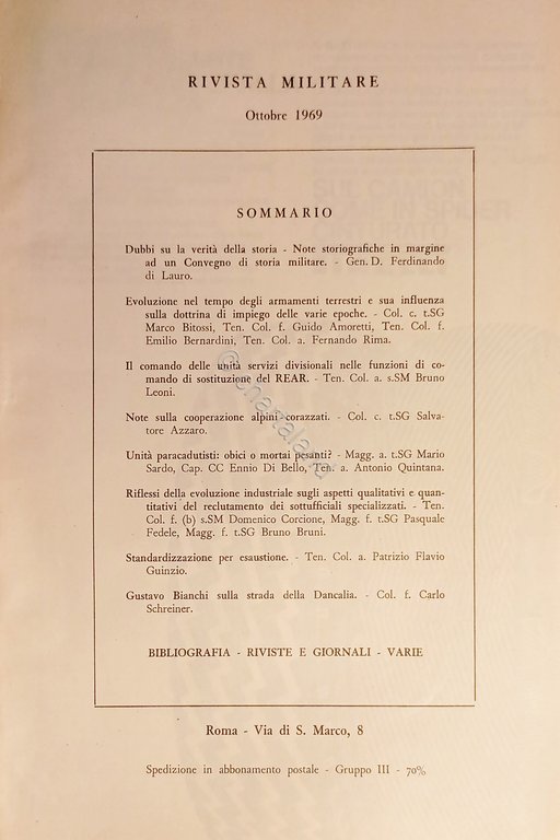 Rivista Militare - Anno XXV - N. 10 - Ottobre …