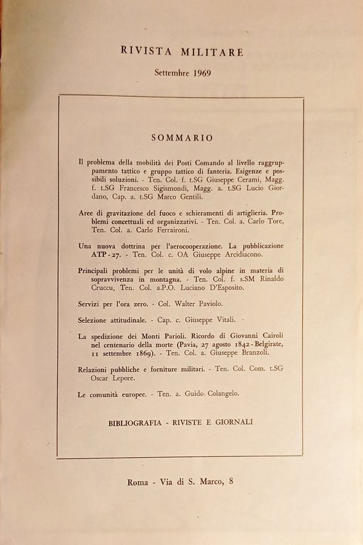 Rivista Militare - Anno XXV - N. 9 - Settembre …