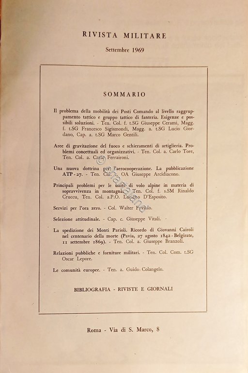 Rivista Militare - Anno XXV - N. 9 - Settembre …