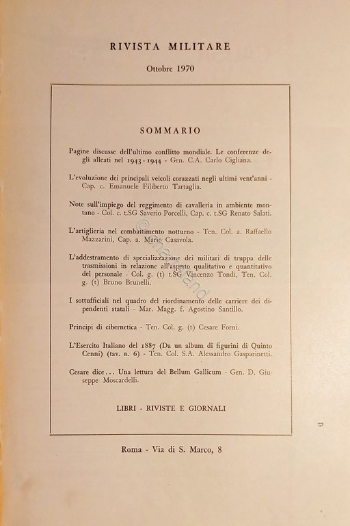 Rivista Militare - Anno XXVI - N. 10 - Ottobre …