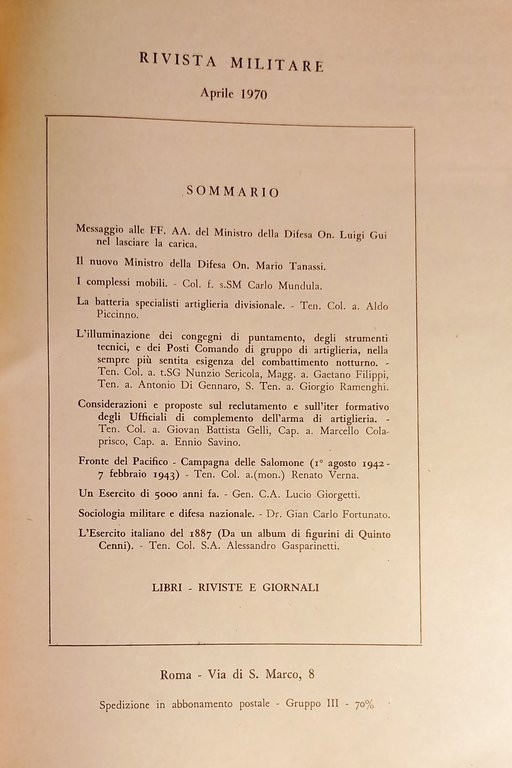 Rivista Militare - Anno XXVI - N. 4 - Aprile …
