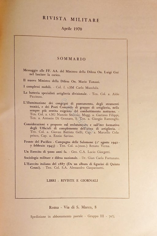 Rivista Militare - Anno XXVI - N. 4 - Aprile …