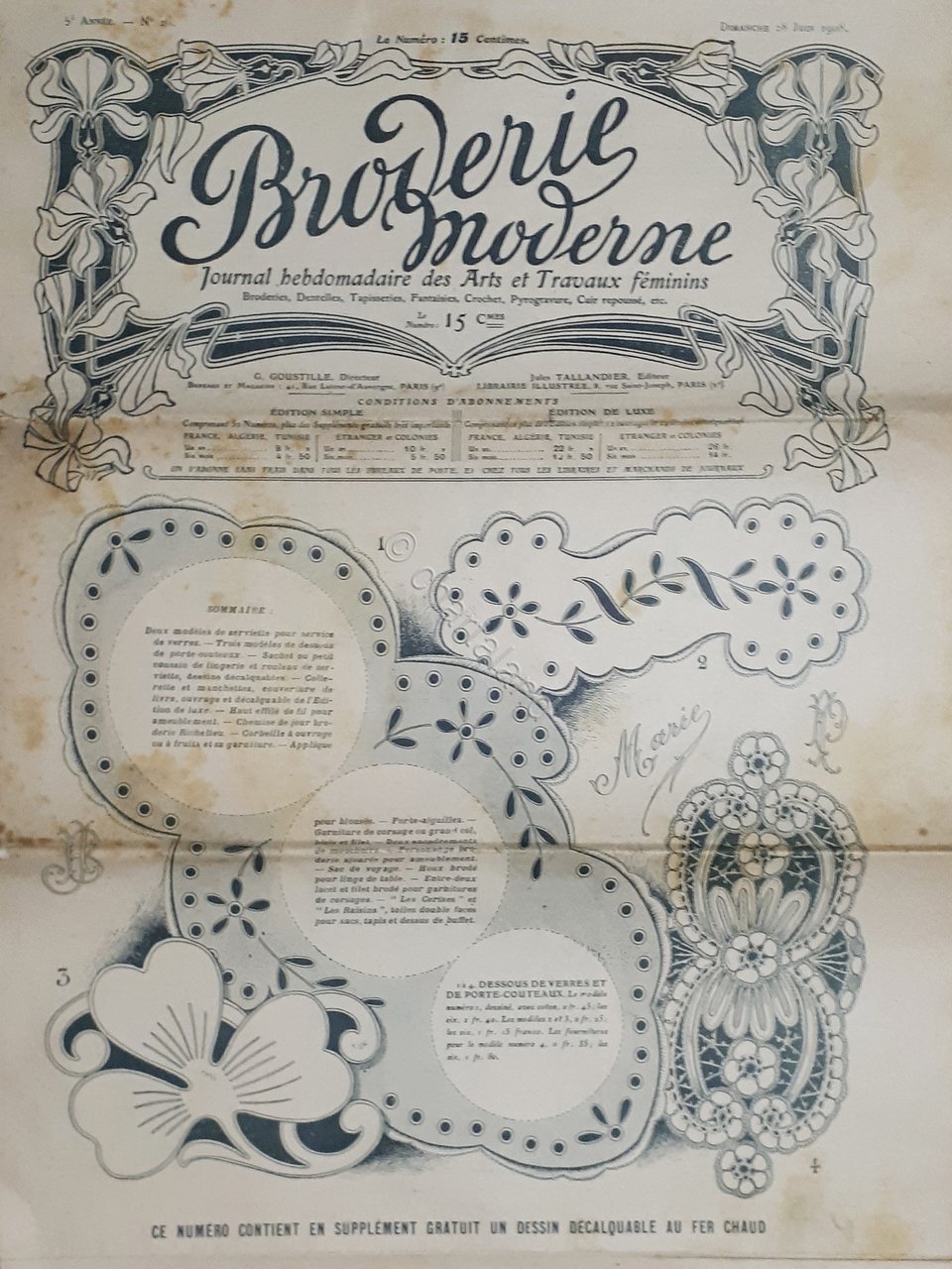 Rivista Moda Ricamo - Broderie Moderne - Arts et Travaux … | Immagine principale