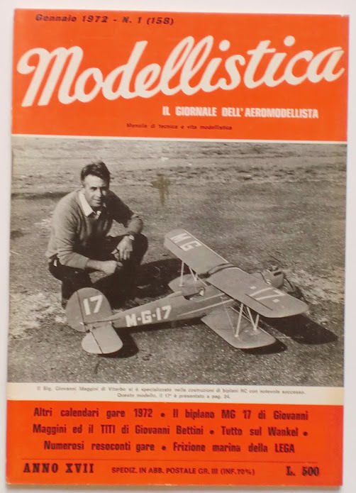 Rivista Modellistica modellismo Giornale aeromodellista n° 1 - 1972 | Immagine principale