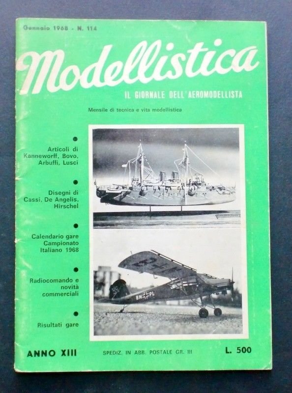 Rivista Modellistica modellismo Giornale aeromodellista N° 114 - 1968 | Immagine principale