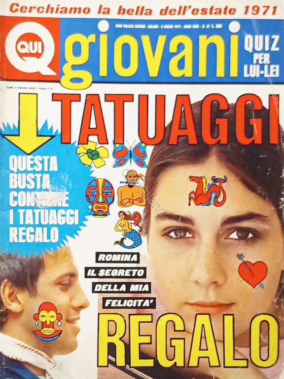 Rivista Musicale - Qui Giovani N. 27 - 1971 Romina