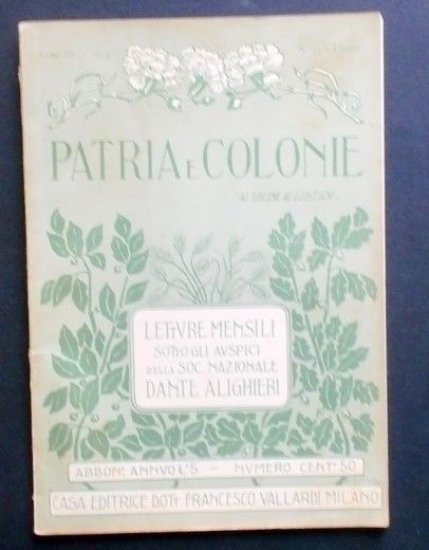 Rivista Patriottica - Patria e Colonie - Anno III - … | Immagine principale