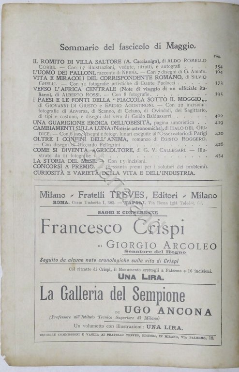Rivista Popolare Illustrata - Il Secolo XX - Anno IV …