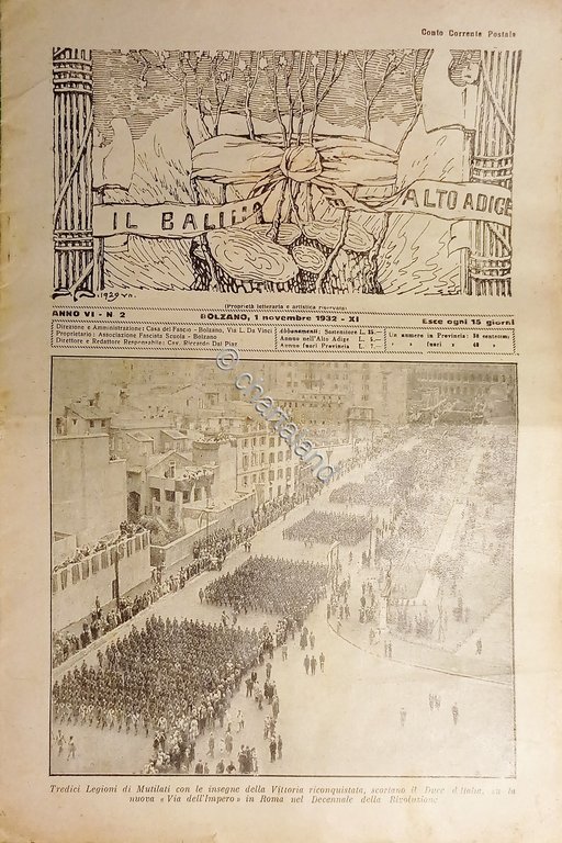 Rivista Quindicinale Bolzano - Il Balilla dell'Alto Adige N. 2 …