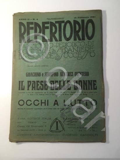 Rivista Repertorio Alvarez Quintero - Il Paese delle Donne - … | Immagine principale