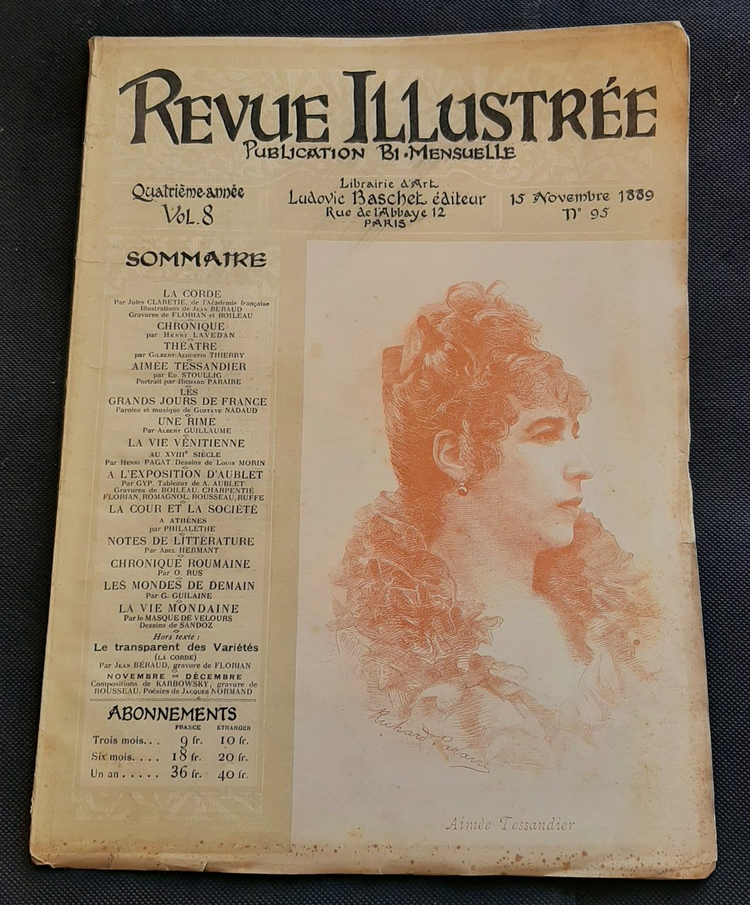 Rivista Revue Illustrée - Aimee Tessandier - n. 95 - …