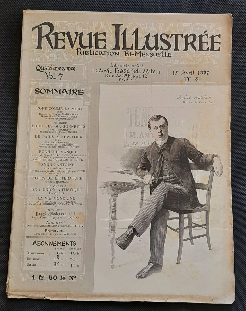 Rivista Revue Illustrée - André Antoine - n. 81 - …