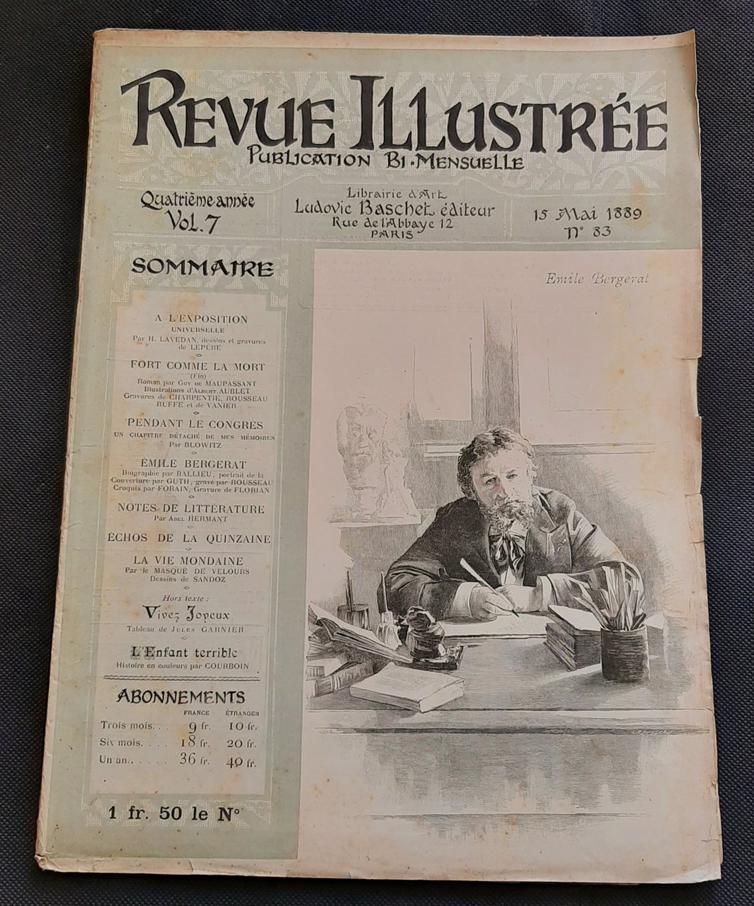 Rivista Revue Illustrée - Emile Bergerat - n. 83 - …