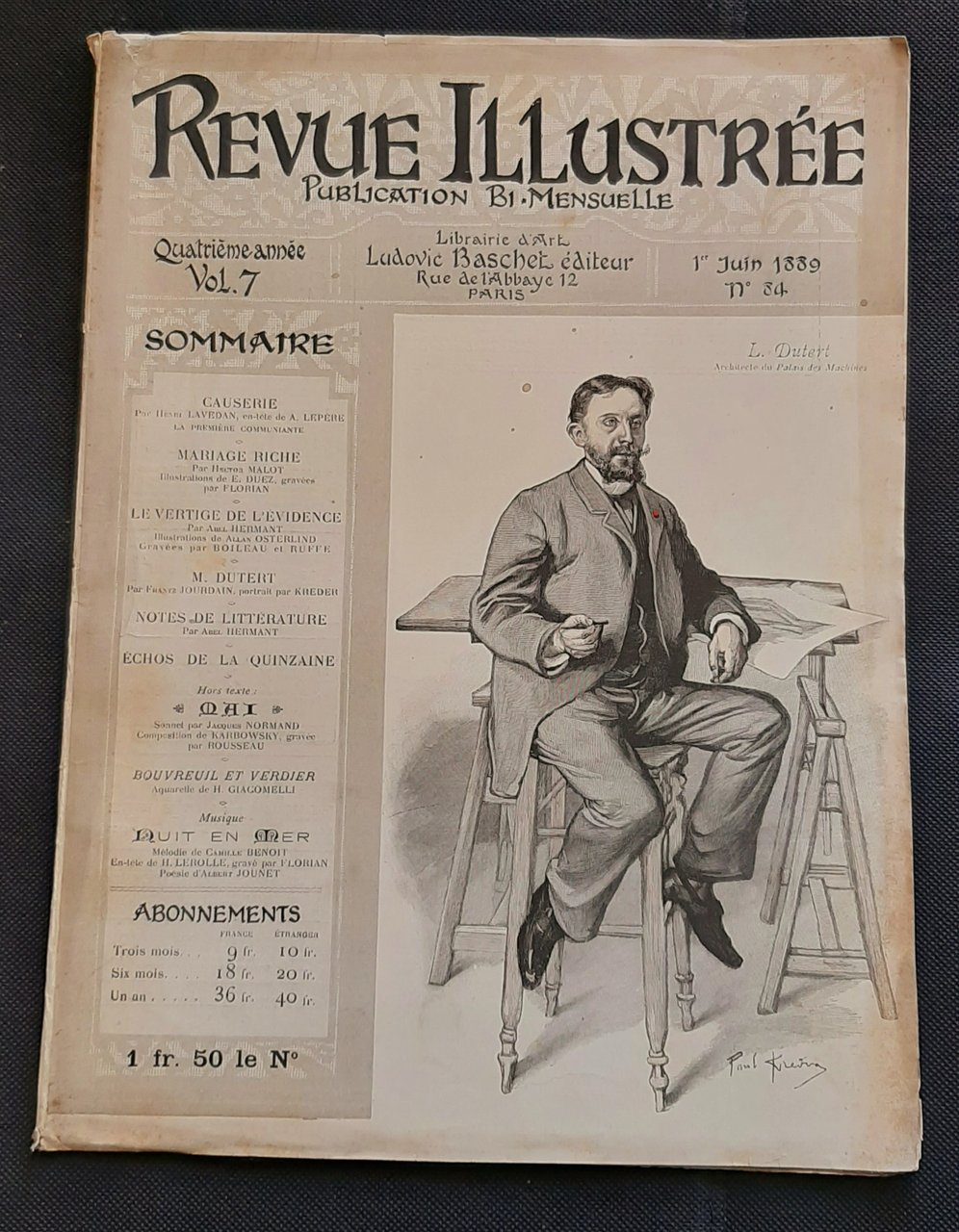 Rivista Revue Illustrée - L. Dutert - n. 84 - …