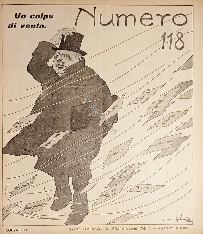 Rivista Satirica Illustrata - Numero N. 118 - Copertina di …