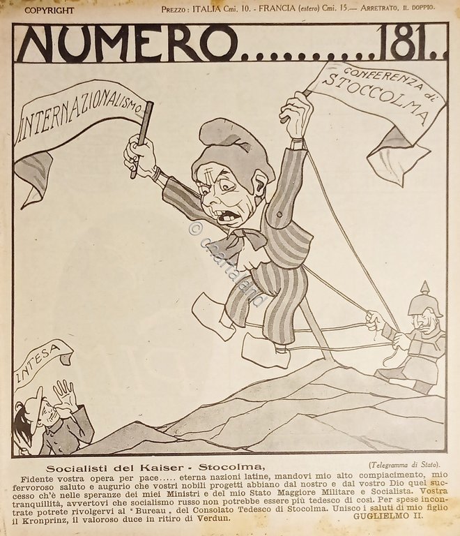 Rivista Satirica Illustrata - Numero N. 181 - Copertina di …