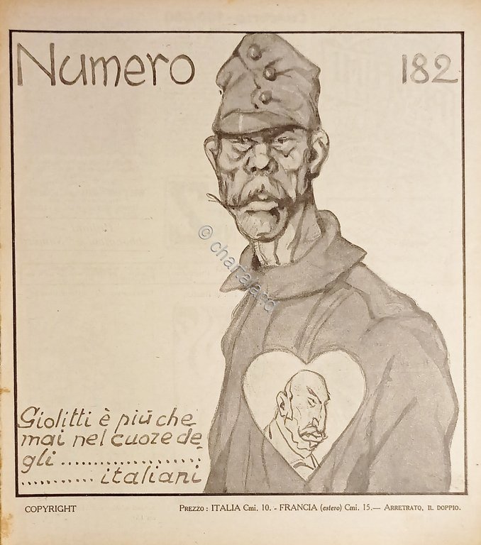 Rivista Satirica Illustrata - Numero N. 182 - Copertina di …