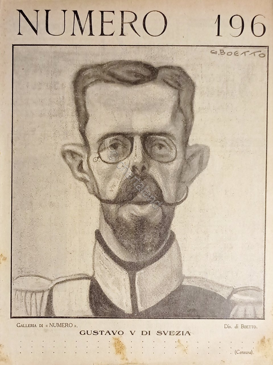 Rivista Satirica Illustrata - Numero N. 196 - Copertina di …