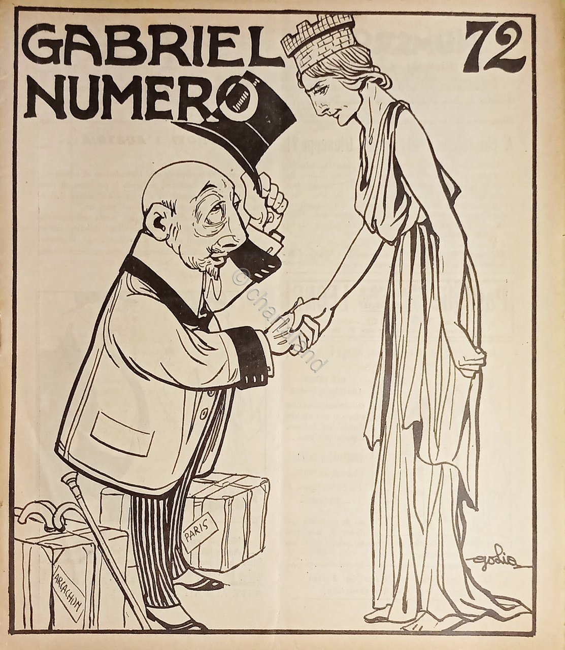 Rivista Satirica Illustrata - Numero N. 72 - Copertina di …