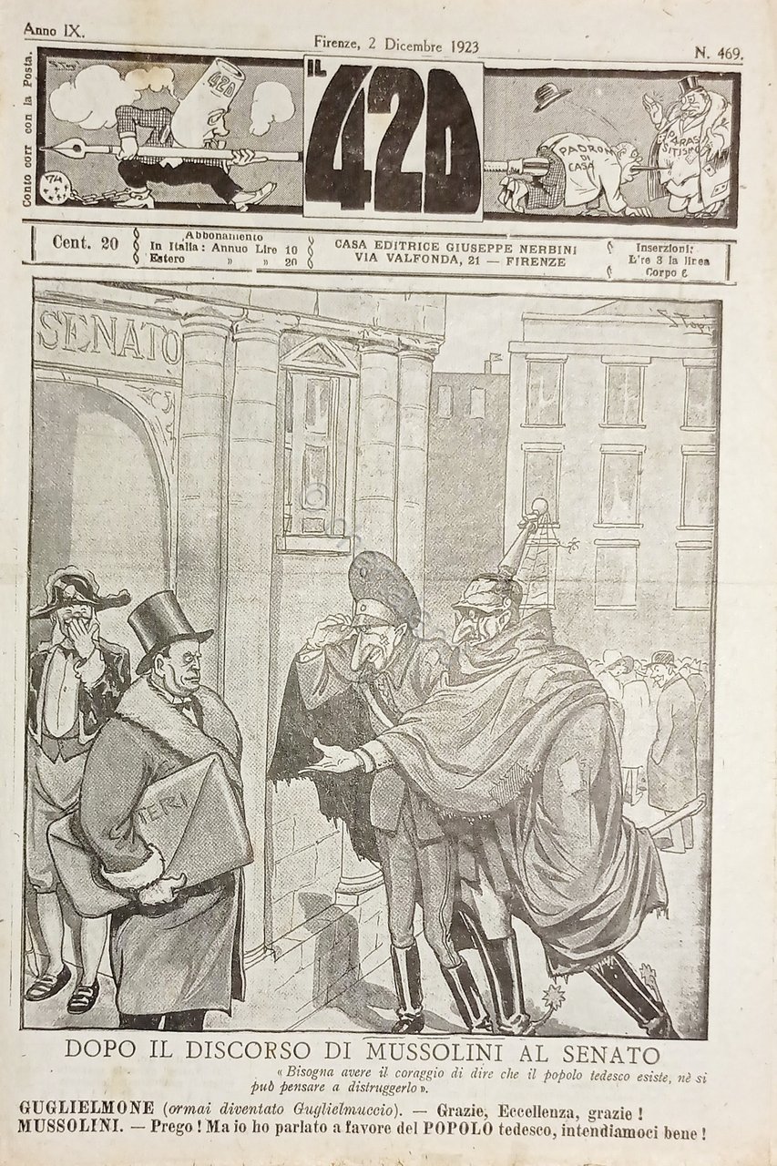 Rivista Satirica Umoristica - IL 420 - Anno IX - …