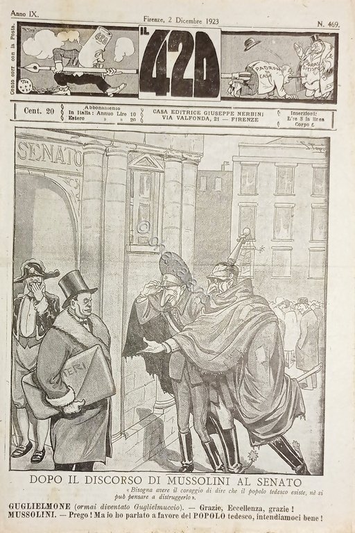 Rivista Satirica Umoristica - IL 420 - Anno IX - …