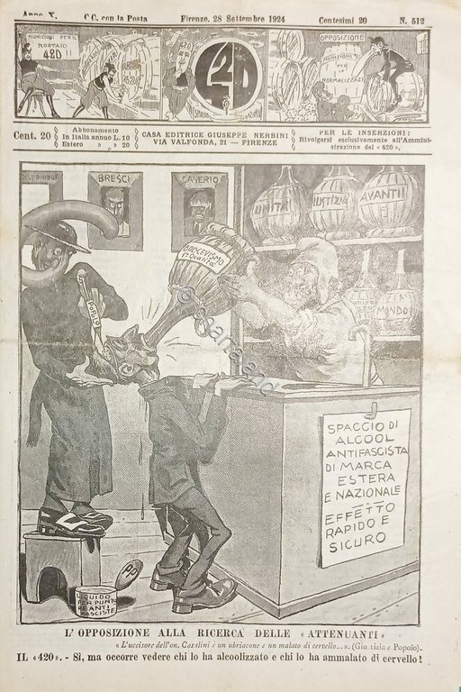 Rivista Satirica Umoristica - IL 420 - Anno X - …