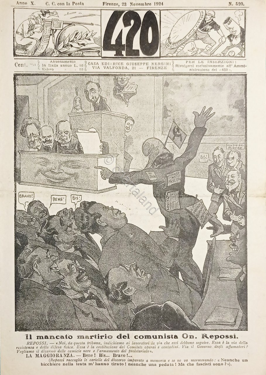 Rivista Satirica Umoristica - IL 420 - Anno X - …