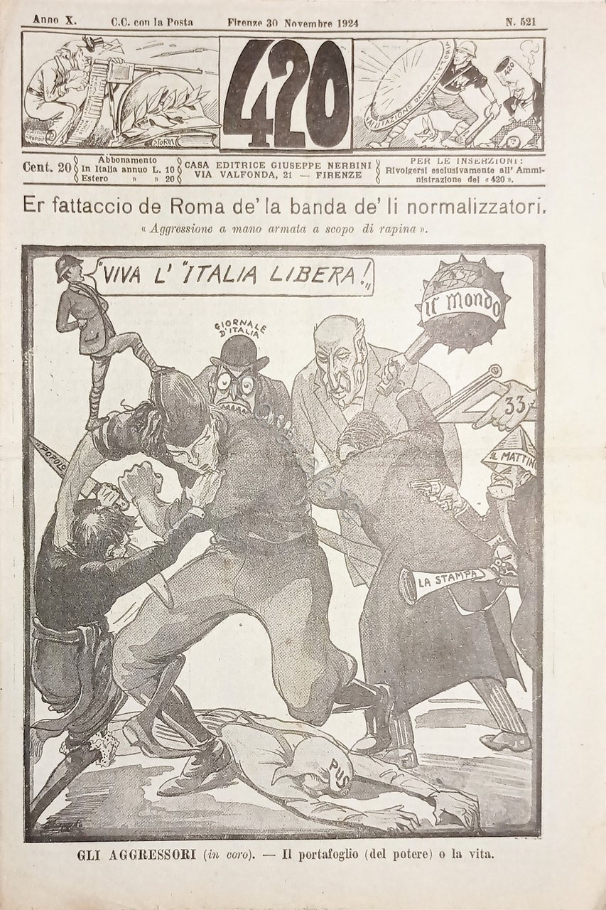 Rivista Satirica Umoristica - IL 420 - Anno X - …