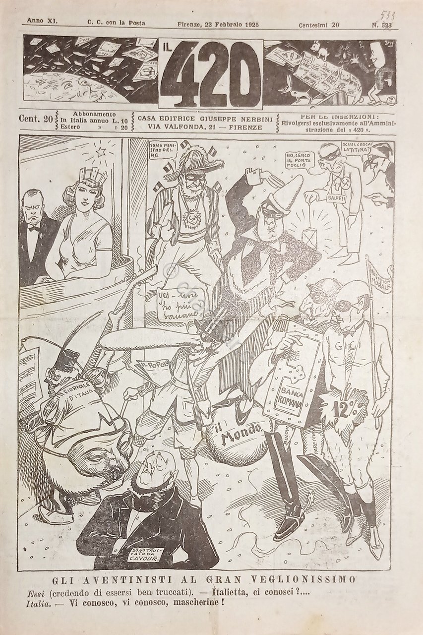 Rivista Satirica Umoristica - IL 420 - Anno XI - …