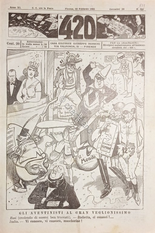 Rivista Satirica Umoristica - IL 420 - Anno XI - …