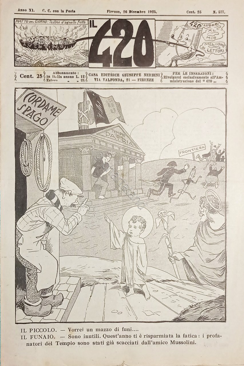 Rivista Satirica Umoristica - IL 420 - Anno XI - …