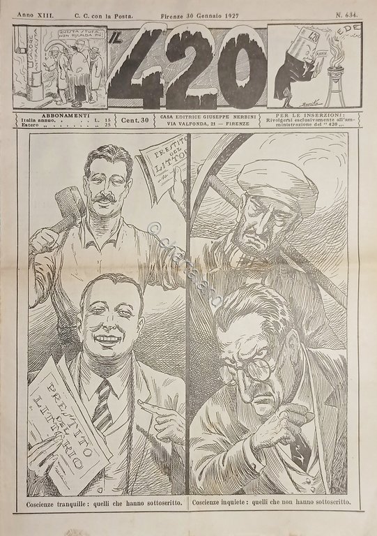 Rivista Satirica Umoristica - IL 420 - Anno XIII - …