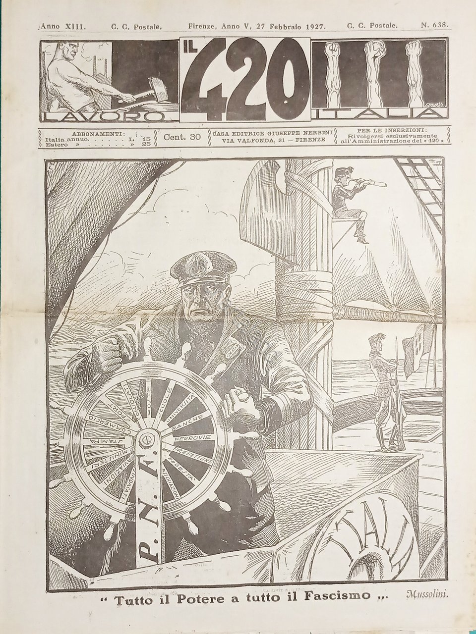 Rivista Satirica Umoristica - IL 420 - Anno XIII - …