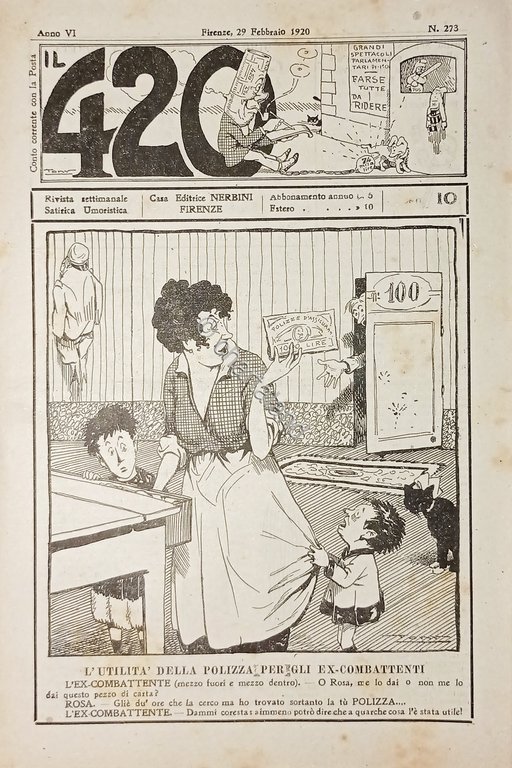 Rivista Satirica Umoristica - IL 420 - N. 273 - …
