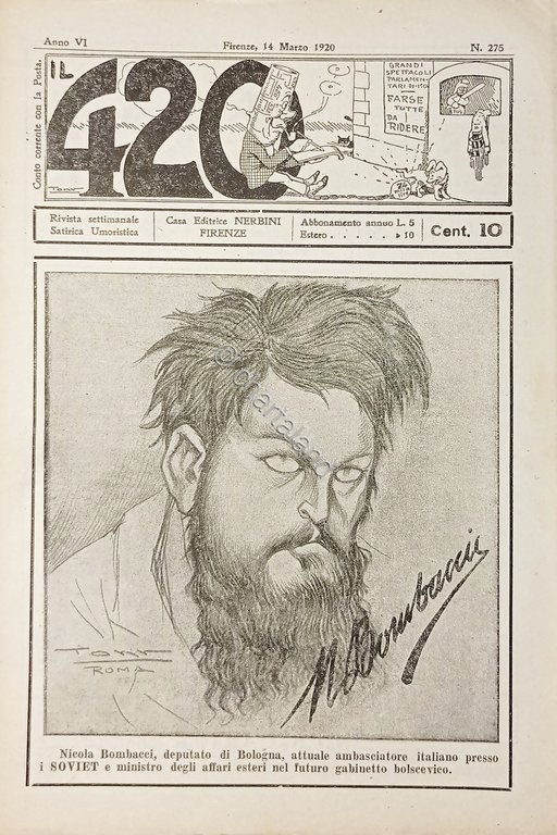 Rivista Satirica Umoristica - IL 420 - N. 275 - …
