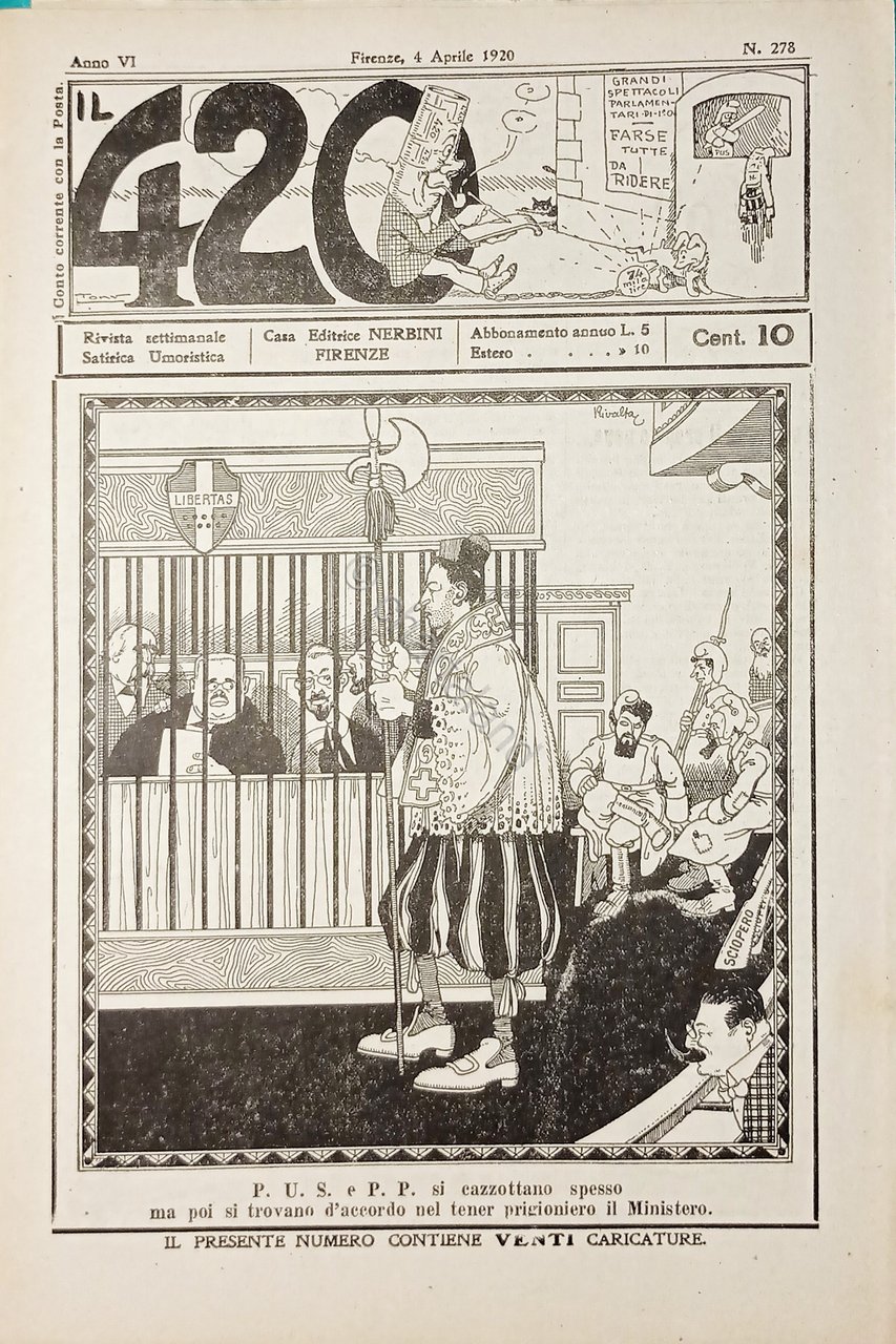 Rivista Satirica Umoristica - IL 420 - N. 278 - …