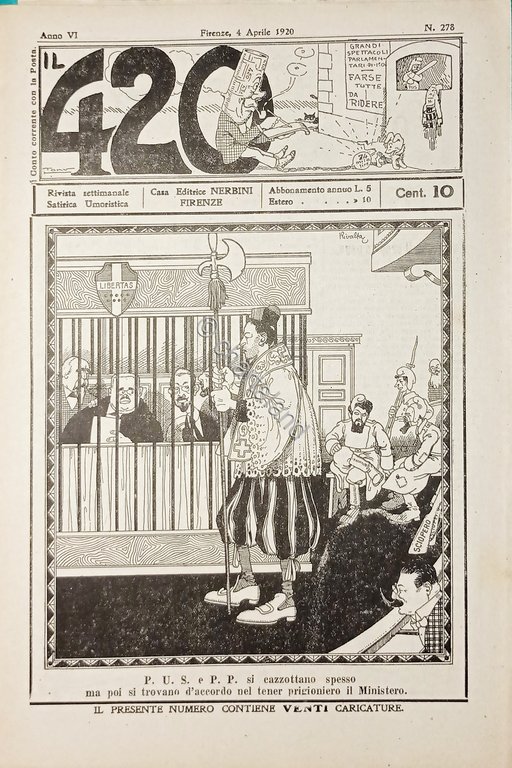 Rivista Satirica Umoristica - IL 420 - N. 278 - …