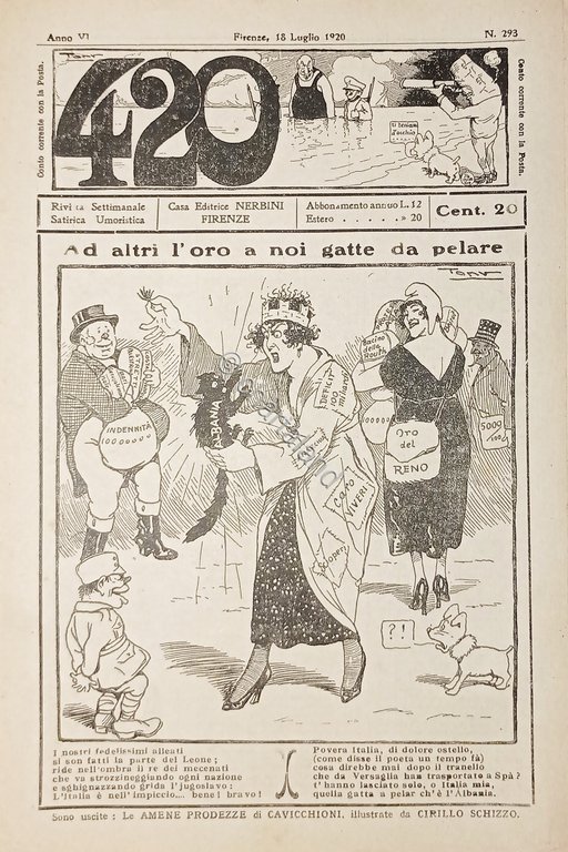 Rivista Satirica Umoristica - IL 420 - N. 293 - …